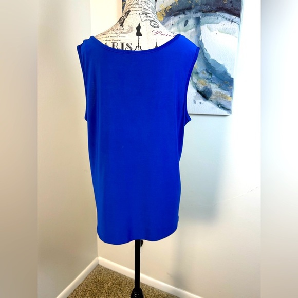 Serengeti Royal Blue Minimalist Chic Sleeveless Tank Top Size Large - Picture 5 of 9
